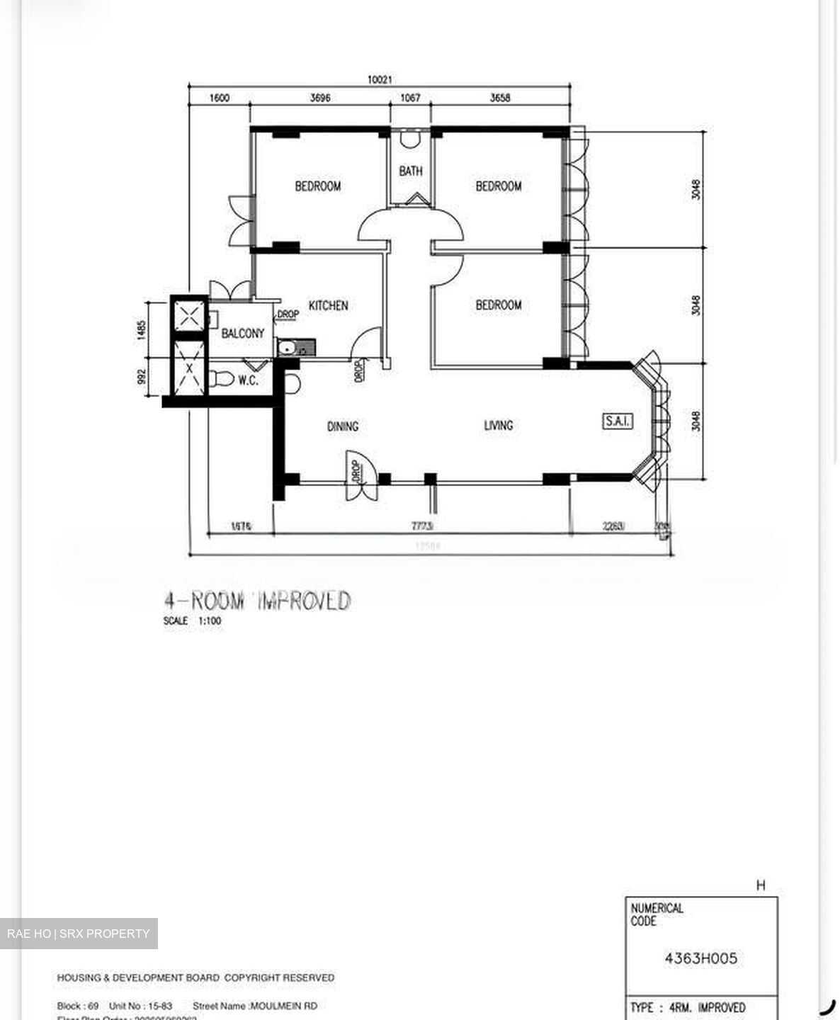 Blk 69 Moulmein View (Bukit Timah), HDB 4 Rooms #554590161